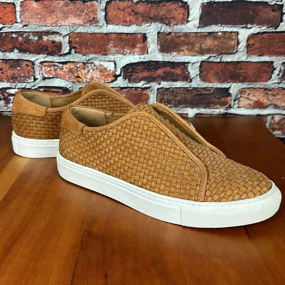 Woven Slip-On Women's Sneakers in Tan